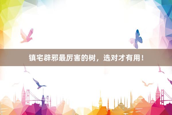 镇宅辟邪最厉害的树，选对才有用！