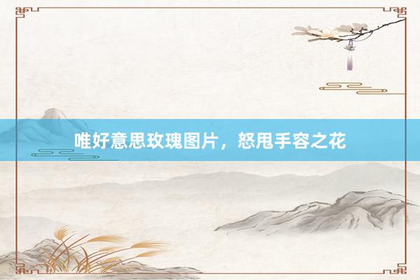 唯好意思玫瑰图片，怒甩手容之花